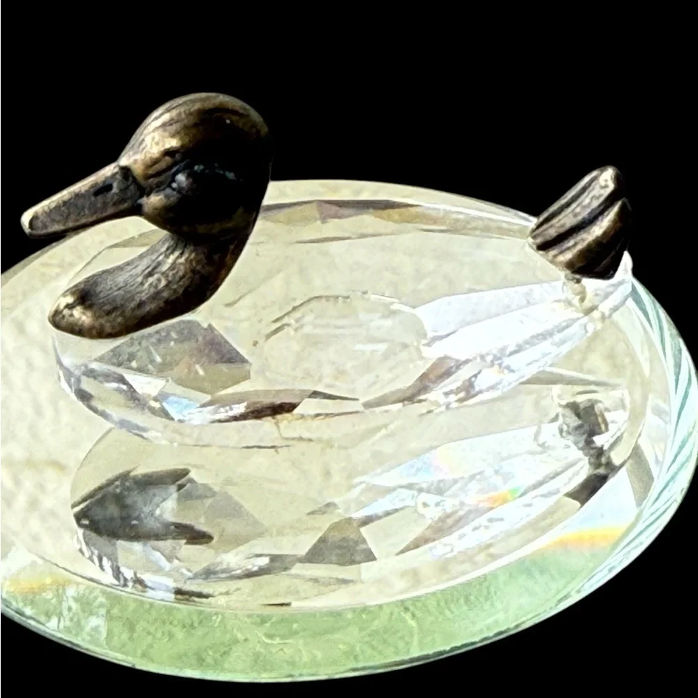 Frederick Cooper Vintage Brass & Murano Glass Duck Figurine Multicolor: 1.5”x1”